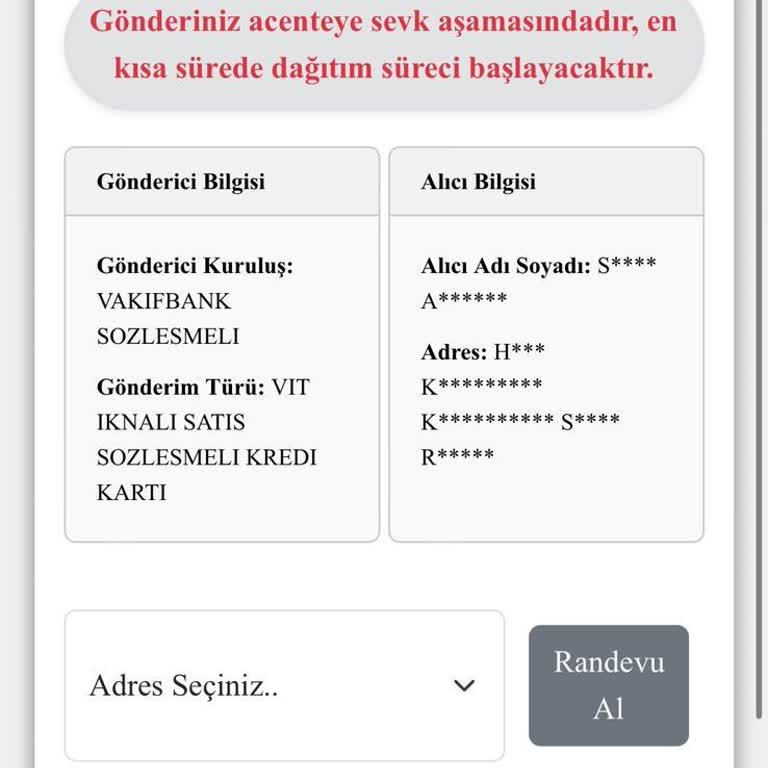 Teslim Edilmeyen Kredi Kartı Mağduriyeti