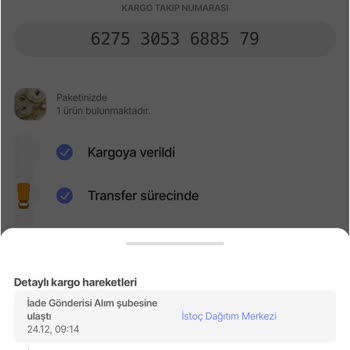 Hepsijet İade Kargomun Gecikmesi Ve İstoç Dağıtım Merkezindeki Bekleyiş