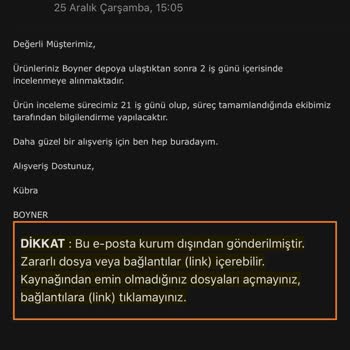 Boyner'den Aldığım Çanta Ve Bitmeyen İnceleme Süreci