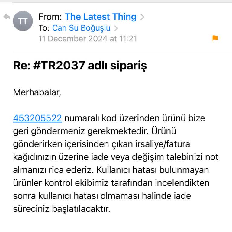 İade Sürecinde İletişim Sorunu Ve Gecikme