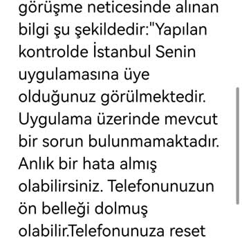 İstanbul Senin Uygulamasına Erişim Sorunu