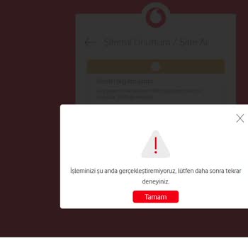 Vodafone Net Uygulama Hatası Ve Çözülmeyen Sorunlar