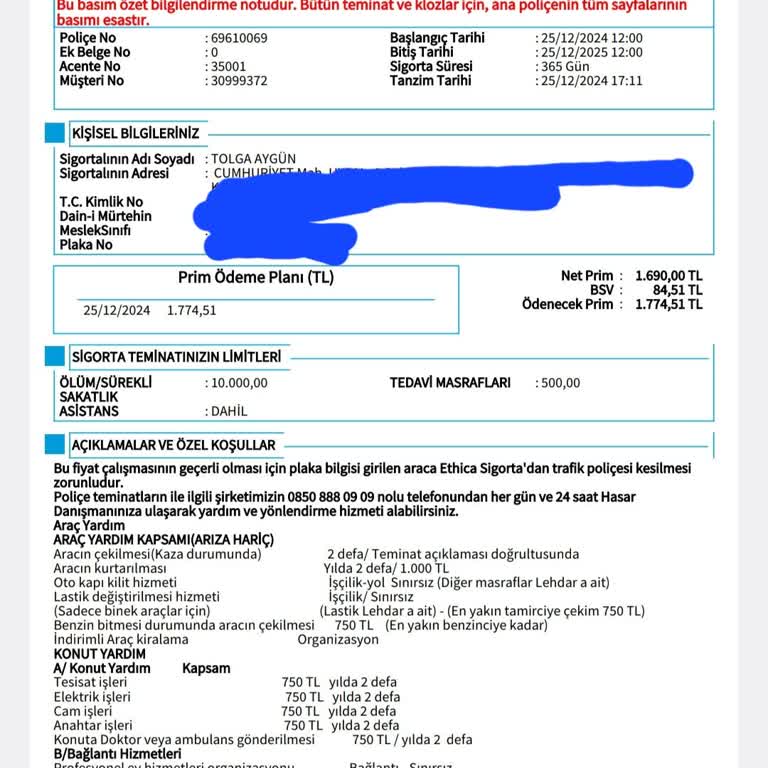 İstenmeyen Sigorta Poliçesi Sorunu