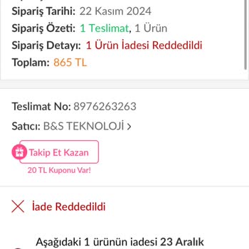 Trendyol'dan Aldığım Telefonun Şebeke Sorunu Ve İade Süreci Sorunu