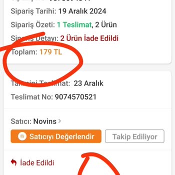 Trendyol Eksik İade Ve Yanıltıcı Açıklamalar