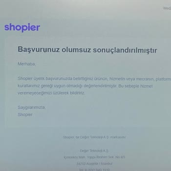 Shopier Üyelik Başvurularında Sürekli Olumsuz Sonuçlar