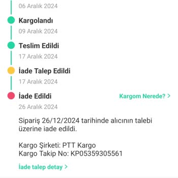 Kargo Hatası Nedeniyle Yanlış Ürün Gönderimi Ve Dolap'ın Yetersiz Çözüm Süreci