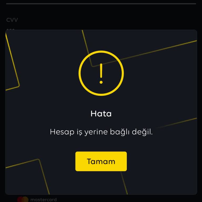 Ödeme Adımında Mastercard Sorunu
