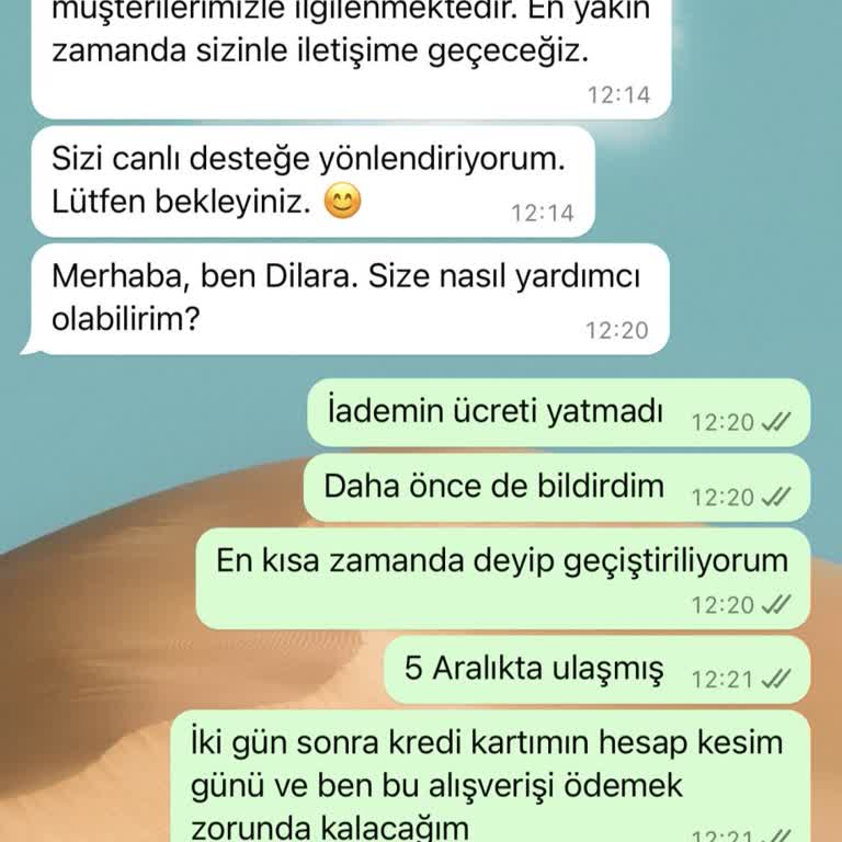 İade Ücreti Sorunu Ve Müşteri Hizmetleri İlgisizliği