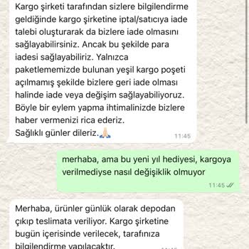 Ürün Kargolanmadan Beden Değişikliği Sorunu