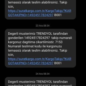 Sürat Kargo Dilovası Şubesi İle Teslimat Sorunu