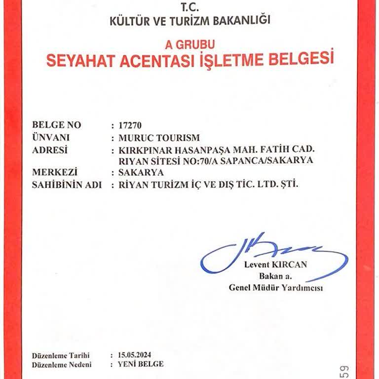 Muruc Tourism Seyahat Acentası Şikayeti