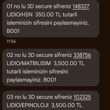 Lidio Ödeme Hizmetleri Yanlış Tutar Çekimiyle Mağduriyet