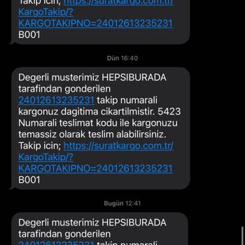 Sürat Kargo'nun Bitmeyen Teslimat Gecikmesi