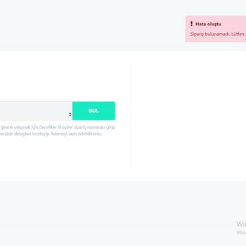 Shopier İade Sürecinde Ürün Bulunamadı Hatası
