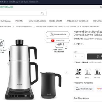 Homend Smart Royaltea Ürününde Sürekli Arıza Ve Yetersiz Değişim Teklifi