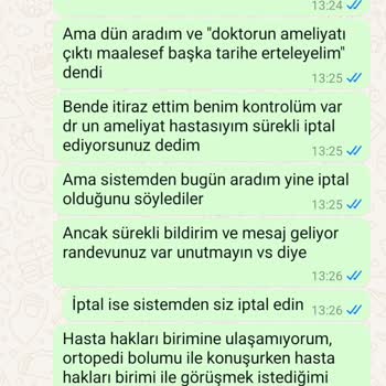 Sürekli İptal Edilen Randevularla Hayal Kırıklığı