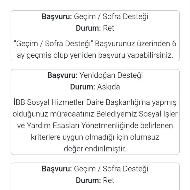 İstanbul Büyükşehir Belediyesi Yeni Doğan Paketi Başvurum Neden Askıda