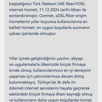 Comnet Üyeliğinde Hizmet Kesintisi Ve İade Sorunu