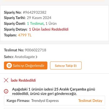 Trendyol'dan İade Sorunu: Güven Sarsan Deneyim