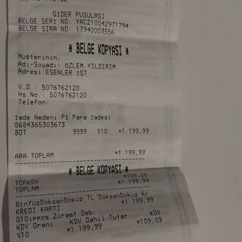Yanlış Ürün İşlemi Ve Geciken Para İadesi Sorunu