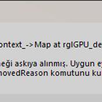 Mod Kaldırma Sonrası GPU Hatası