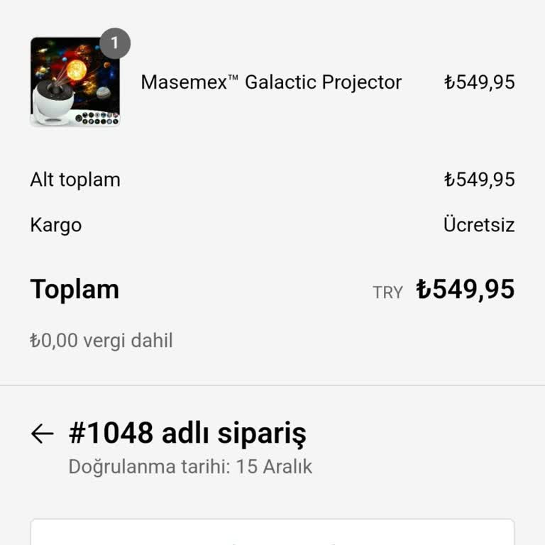 Masemex Siparişim Elime Ulaşmadı!