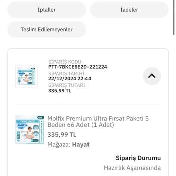 Siparişin Hazırlık Aşamasında Kalması Ve İletişim Sorunları