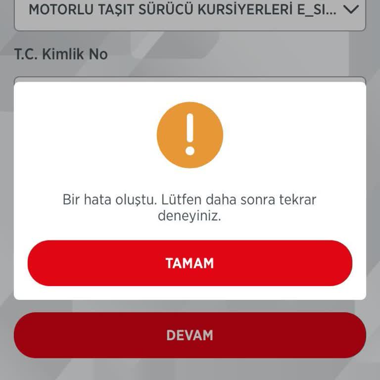 Ziraat Mobil'de E-Sınav Ücreti Ödeme Sorunu