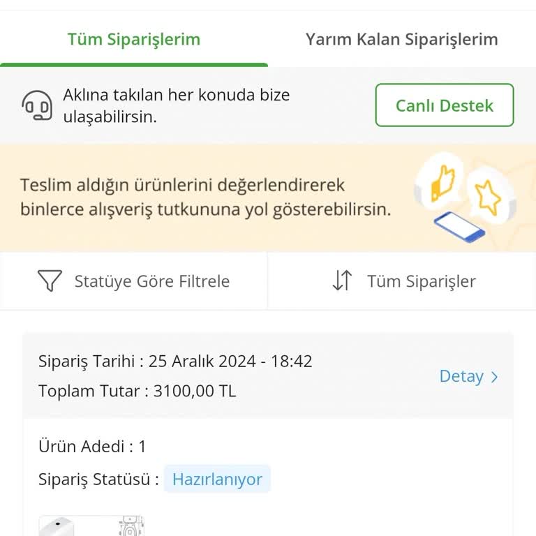 Çiçek Sepeti'nde İptal Edilemeyen Sipariş Sorunu