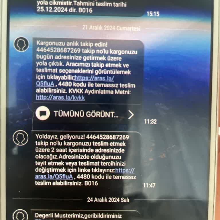 Teslim Edilmeyen Kargo Ve Yanıltıcı Bildirimler