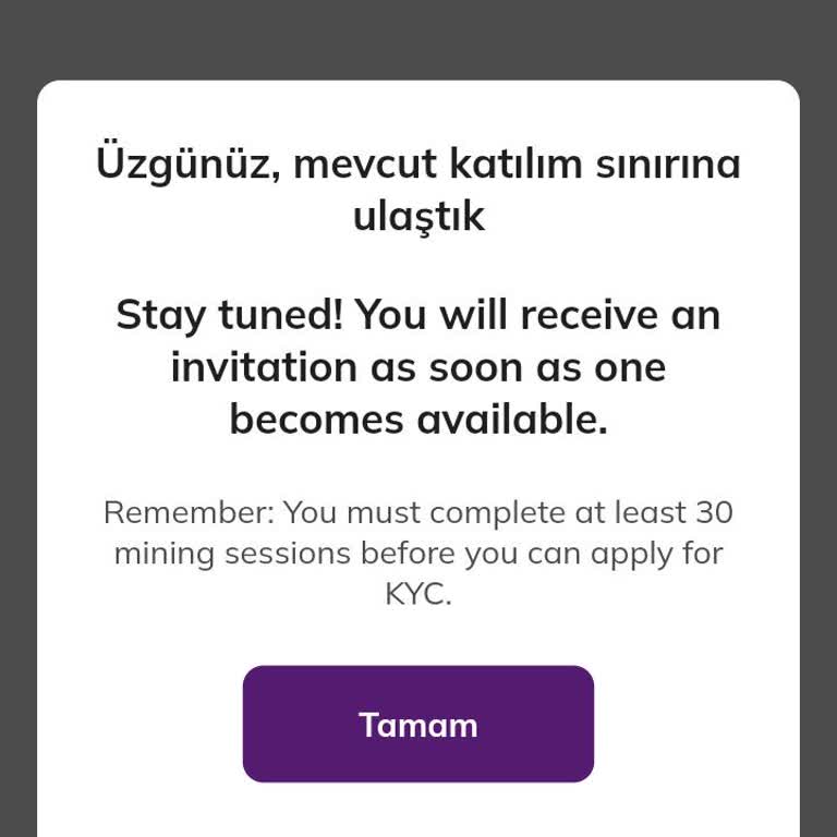 KYC Doğrulama Sorunu Nedeniyle Cüzdana Aktarım Yapılamıyor