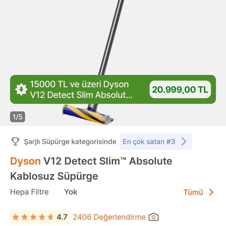 Dyson Eksik Aksesuar Ve Yanıltıcı Müşteri Hizmetleri