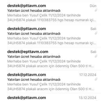 HGS Bakiyesi Yükleme Sorunu Ve İletişimsizlik