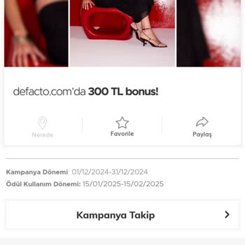 DeFacto Bonus Kampanyası Hayal Kırıklığı