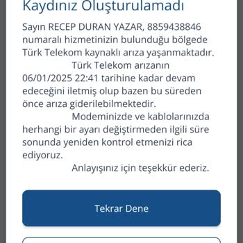 TurkNet Bağlantı Sorunları Ve Yetersiz Bilgilendirme