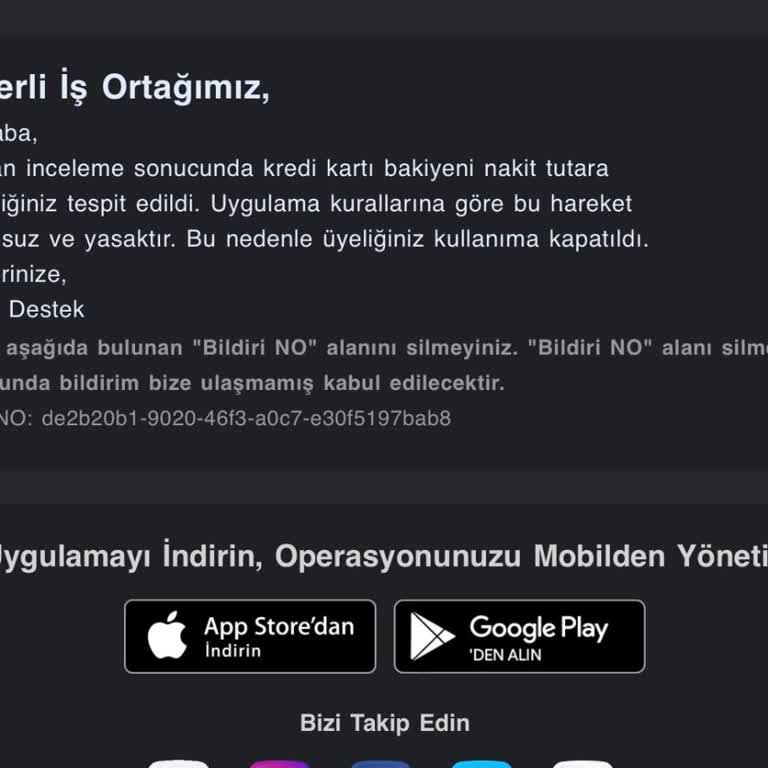 Yanlış Anlaşılma Nedeniyle Hesabım Kapandı