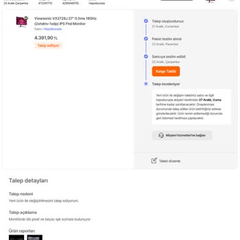 Ürün İadesi Yerine Ücret İadesi Sorunu