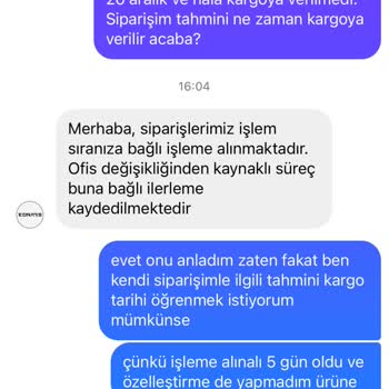 Sipariş Hazırlama Sürecinde Uzun Bekleyiş Ve Bilgi Eksikliği