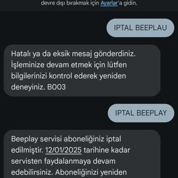 Beklenmedik Mesaj Ve Yanıtsız Müşteri Hizmetleri