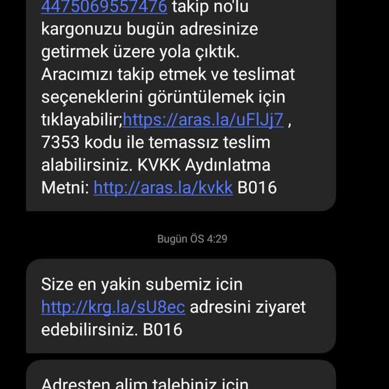 Aras Kargo İle Sürekli Yaşanan Teslimat Sorunu