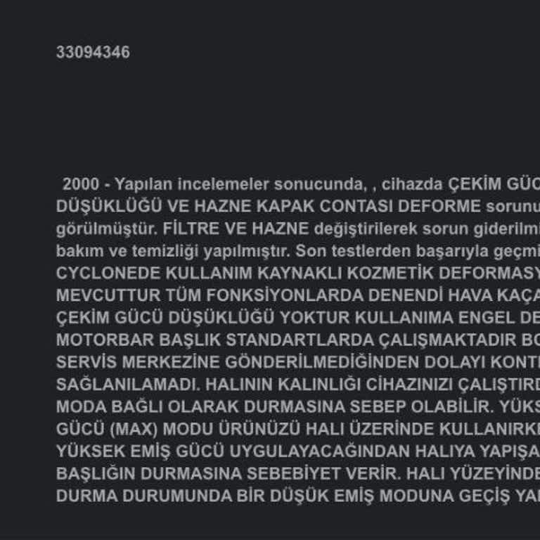Dyson Süpürge Çekim Gücü Ve Servis Sorunları