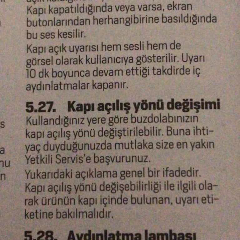 Arçelik Buzdolabı Kapak Yönü Değişiminde Ücret Talebi!