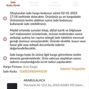 Aras Kargo İle İade Sürecinde Yaşanan Sorunlar