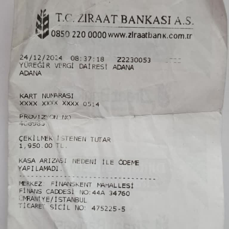 ATM Arızası Nedeniyle Para Çekme Sorunu
