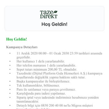 Migros Tazedirekt'te İndirim Ve Teslimat Hayal Kırıklığı