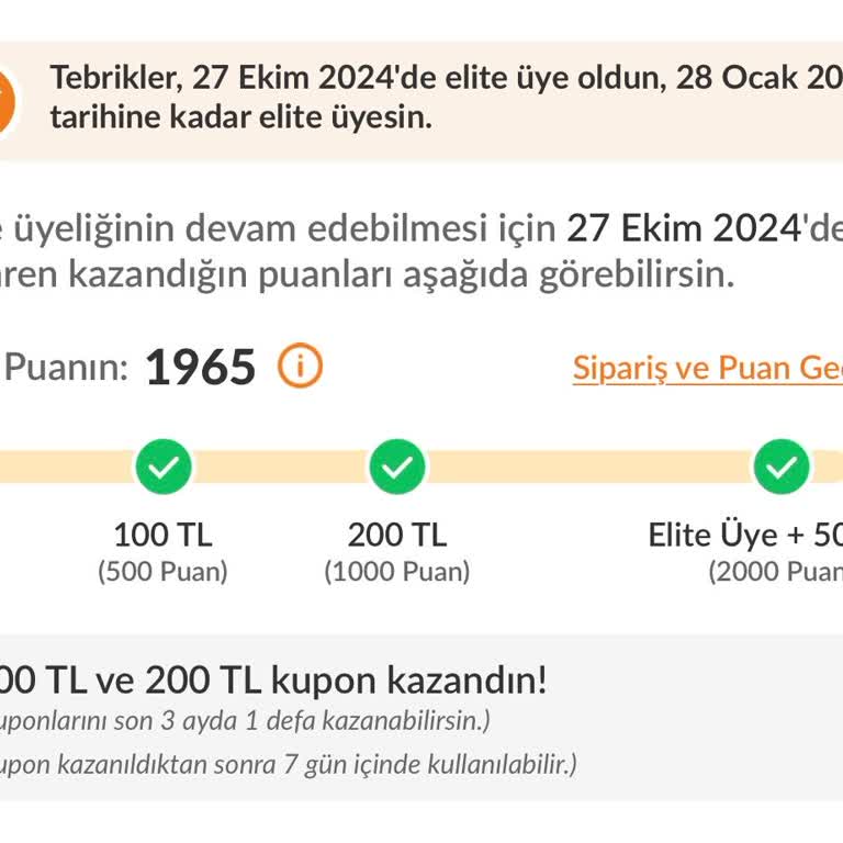 Trendyol Elite Üyelik Puanlarında Haksızlık