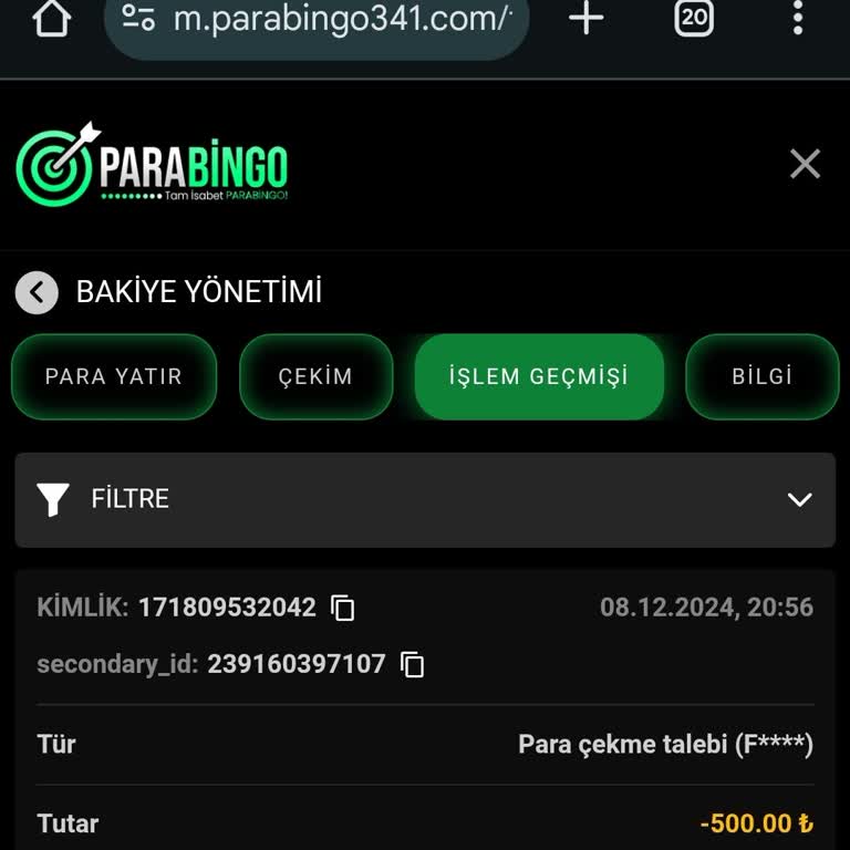 Parabingo 500 TL'lik Yatırımın Ödenmemesi Ve Canlı Destek Sorunu!