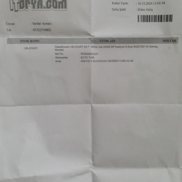 İade Beklentisi Karşılanmayan Ürün Sorunu