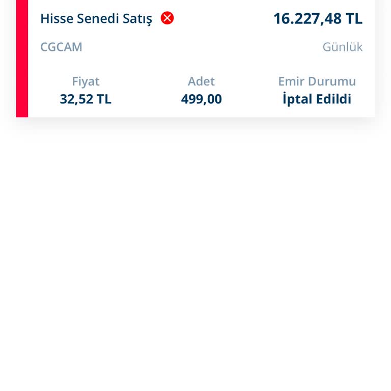 Yanlış Emir İptali Ve Güven Sorunu